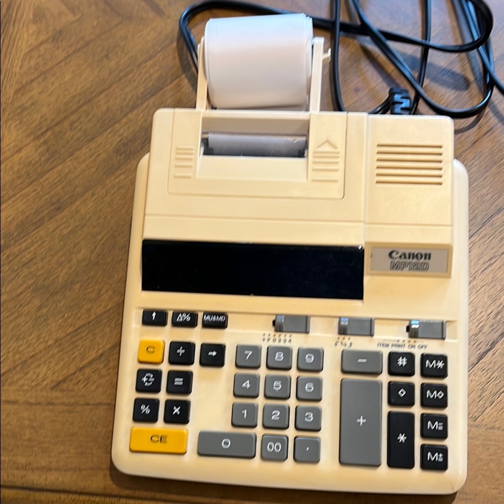 Canon MP120 Cream and Gray Printing Calculator